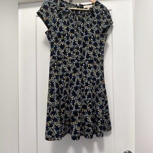 MICHAEL Michael Kors Navy Blue, Green, & Yellow Floral Dress - Sz Medium Petite